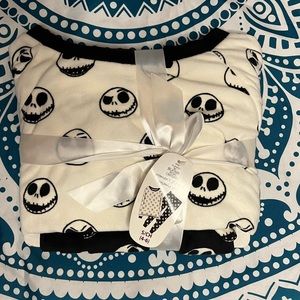 Disney Cream and Black Skull Pajama Set